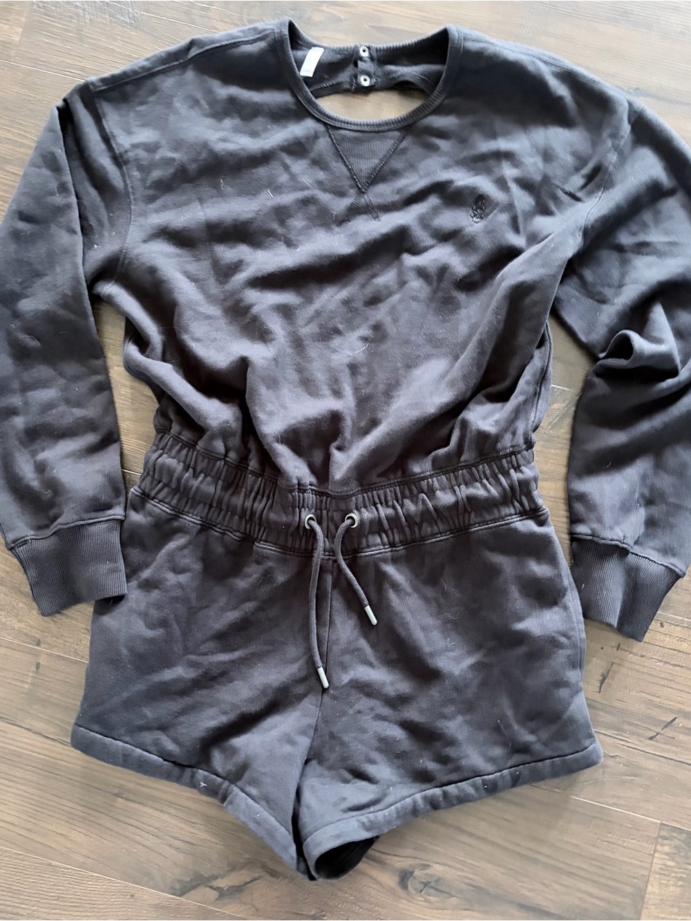 FP Movement Free People Best Of Romper Black S/P Long Sleeve Athleisure